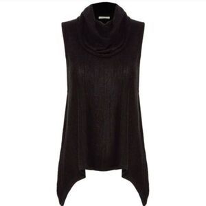 Alice + Olivia Gray Sleeveless Cowl Neck Sweater Medium Cashmere Luxury